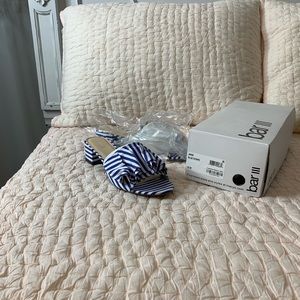 Bar III Janie blue stripe sandal, NWT, size 10